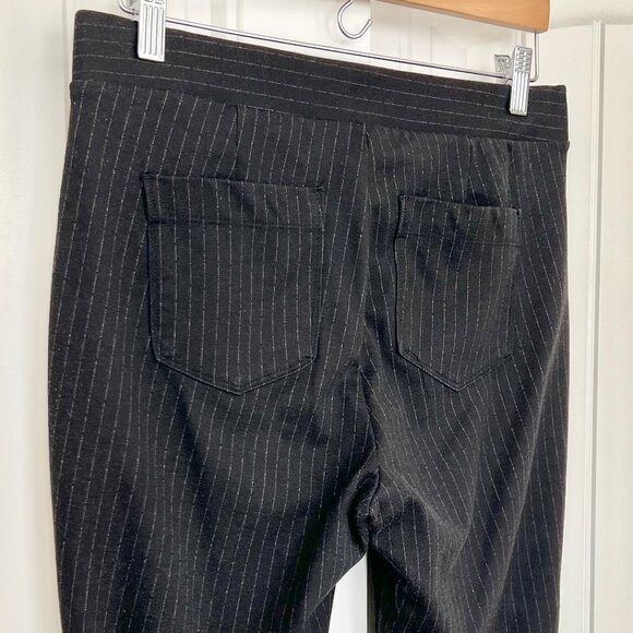 Jones New York Signature Black Chalk Pin Stripe Stretch Pull-on Dress Pant - M - Picture 4 of 8